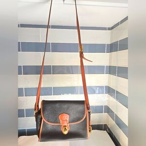 Dooney & Bourke Black and Brown Leather Crossbody Bag